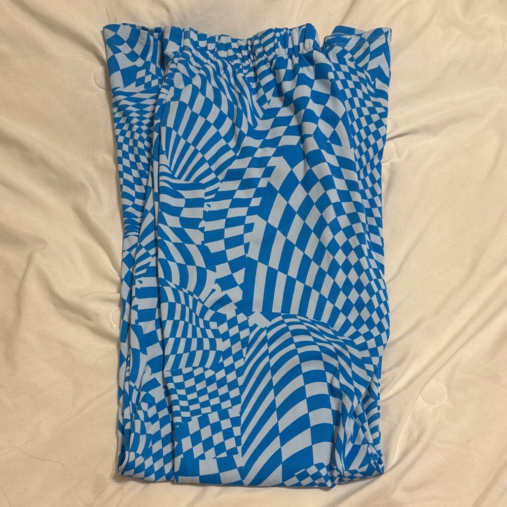 Wild Fable Blue Checkered Pencil Skirt